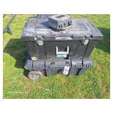 (2) Black Plastic Toolboxes & Contents (Both)