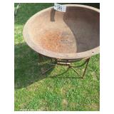 Steel Fire Pit on Stand