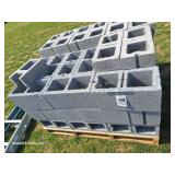 Pallet of 8' Cinder Blocks (Some 1/2 Blocks)