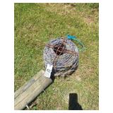 Roll Red Brand Barb Wire & 8' Roud Post (Both)