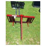 Red Skid Steer Single Bale Spear - New