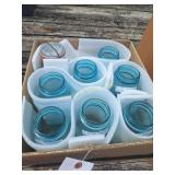 (7) Vintage Ball Jars: (6) Blue Qts,