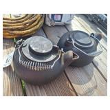 (2) Cast Iron Teapots (Each)