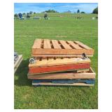 (4) Various Size Pallets w/ Casters (Each)