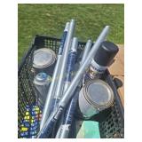 6 qts Various Color Paint & Fan Hanger Rods (All)