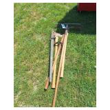 (2) Fence Strectchers, Mattock, Rake, Axe