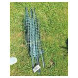 (5) Steel Posts w/Green Plastic Safety Fencing All