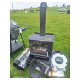 US Stove Company Wood Stove w/ Pipe & Base