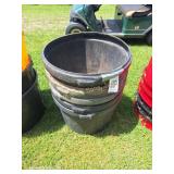 (5) Black Tubs (Each)
