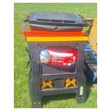 Plastic Workbench, Cabinet, (2) Saw Horses (All)