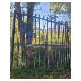 Set 7' x 7' Lion Ornamental Steel Entry Gates -New
