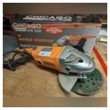 CHICAGO ELECTRIC POWER TOOLS 9-IN ANGLE GRINDER WITH ORIGINAL BOX
