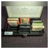 VINTAGE 8-TRACK TAPE CASE AND 8-TRACK TAPES