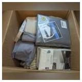 LARGE BOX FILLED WITH BED LINENS