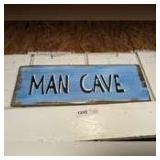HAND PAINTED MAN CAVE WOOD SIGN