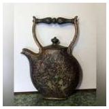 VINTAGE SYROCO FLORAL KETTLE MOTIF WALL ACCENT