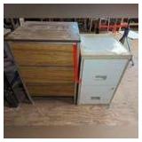 PAIR OF METAL SHOP CABINETS