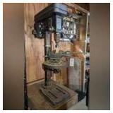HESCO HEAVY DUTY DRILL PRESS WITH STABILIZING VISE AND STAND WITH STABILIZING VICE