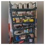 ROLLING METAL SHELVING UNIT AND CONTENTS