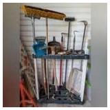 GARDEN TOOL STAND AND TOOLS