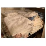 LARGE LOT OF ASSORTED TOWELS - BATH TOWELS, HAND TOWELS, WASH CLOTHS - UP HALL BATH CLOSET