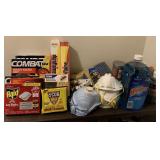 SHELF LOT OF ANT BAITS, LONG MATCHES, VENTILATION MASKS & MORE - LAUNDRY