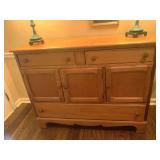 ANTIQUE SOLID MAPLE SIDEBOARD 48" LONG X 18" DEEP X 36" TALL ***DOES NOT INCLUDE CONTENTS ON/INSIDE ***SPECIAL PICKUP INSTRUCTIONS - DEN