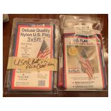 NEW 3X5 NYLON US FLAG & 3X5 NYLON US FLAG (SLIGHTLY USED) - FOYER