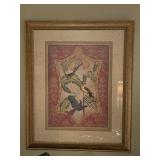 AVIARY II BY A. KAMELHAIR PRINT NICELY FRAMED/MATTED 29" X 34" - UP BED 2