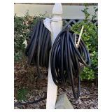 2 BLACK HEAVY DUTY GARDEN HOSES - BACK YARD