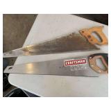 2 HAND SAWS (1 CRAFTSMAN) - GARAGE CLOSET