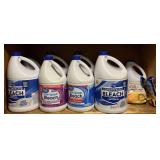 SHELF LOT OF BLEACH - LAUNDRY