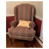THOMASVILLE UPHOLSTERED WINGBACK CHAIR W/ THROW PILLOW - DINING ROOM