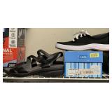 KEDS NEW BLACK CANVAS SIZE 7 1/2M & DANSKO NEW BLACK LEATHER SANDALS SIZE 8 1/2 M - UP MASTER CLOSET 2