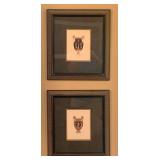 PAIR NICELY FRAMED/MATTED URN PRINTS BY HENRY MOSES 15" X 17" - DEN
