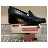 NEW BANDOLINO VISIONARY DARK NAVY LEATHER SHOES SIZE 8 1/2 N - UP MASTER CLOSET 1