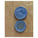 1993 MEXICAN/NUEVO PESO BI-METALLIC COIN, DR SALLY RIDE 2022P QUARTER W/ DIE GOUGE - CHECKOUT