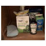 CABINET LOT OF EPSOM SALT & MORE - POWDER ROOM
