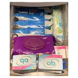 DRAWER FULL OF NEW TAMPONS & FLUSHABLE WIPES - UP MASTER CLOSET 2