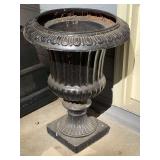BLACK RESIN PLANTER 24" TALL X 18" ROUND - FRONT PORCH
