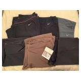 6 PAIR XL ATHLETIC PANTS (5 NIKE, 1 NEW W/ TAG)- UP BED 2