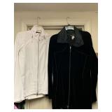 2 LADIES JACKETS - SIZE SMALL (B.N.W. ATHLETIC JACKET, B.N.W. 3/4 FLEECE JACKET) - UP MASTER BED