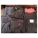 6 PAIR ATHLETIC PANTS SIZE MEDIUM (1 NEW W/ TAG) - UP MASTER BED