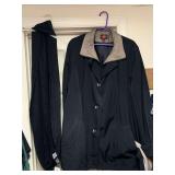 LADIES 2XL GALLERY ZIP FRONT 3/4 RAIN JACKET & NEW BLACK INFINITY SCARF - UP MASTER BED