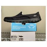 NEW SKECHERS GREY/BLACK SLIP ON TENNIS SHOES SIZE 9 1/2M - UP MASTER CLOSET 2