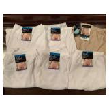 5 PAIR NEW WHITE 2XL/9 BRIEFS & 1 NEW PAIR NUDE VANITY FAIR BRIEFS - UP MASTER BED
