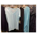 6 LADIES TOPS SIZE 1XL & 1XL COAT - UP BED CLOSET 1