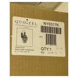 NEW IN BOX QUOIZEL BLACK 3 LIGHT CANDELABRA OUTSIDE WALL LIGHT - UP BED 2 CLOSET