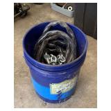 5 GALLON BUCKET OF MISC CHAIN - GARAGE