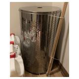 HEAVY DUTY SILVER METAL TRASH CAN, VINTAGE METAL IRONING BOARD & MORE - LAUNDRY